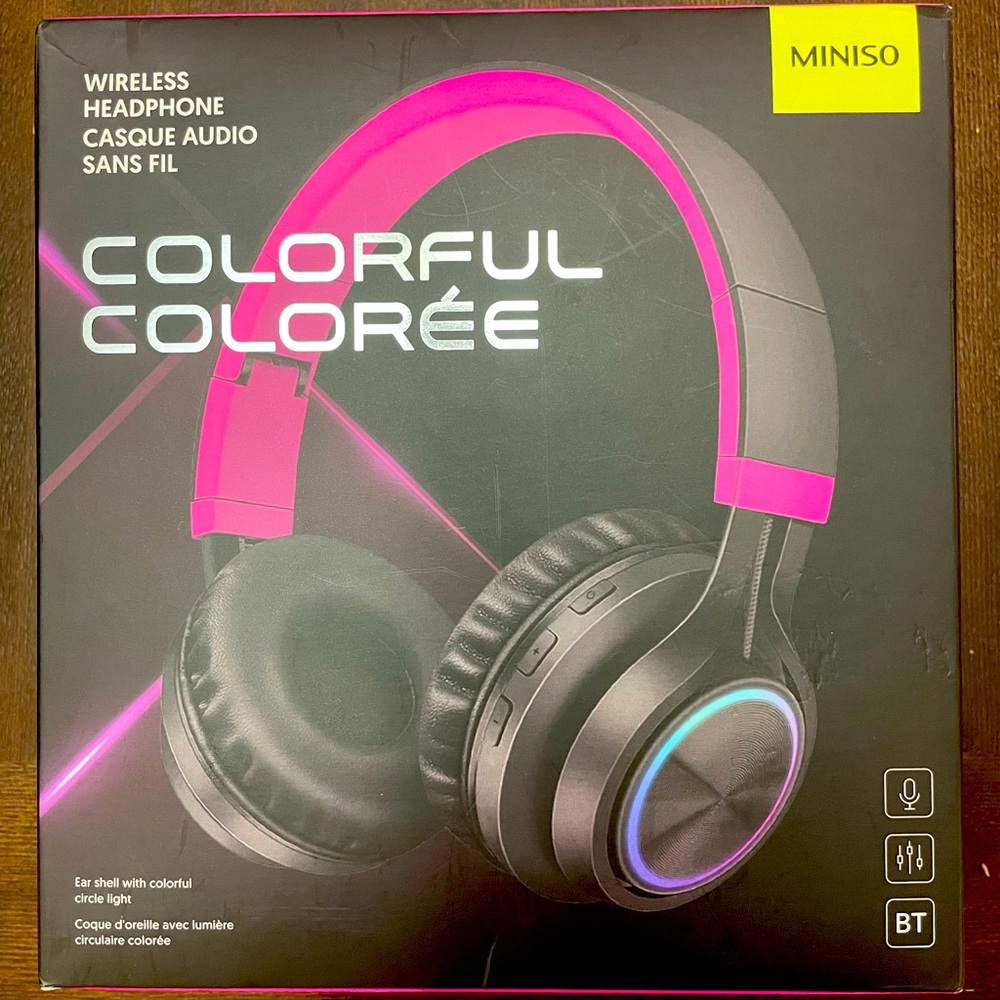 Miniso kids pink headphones